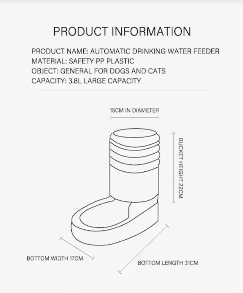 Dispenser Automático PetPro – Comedouro e Bebedouro de Gravidade