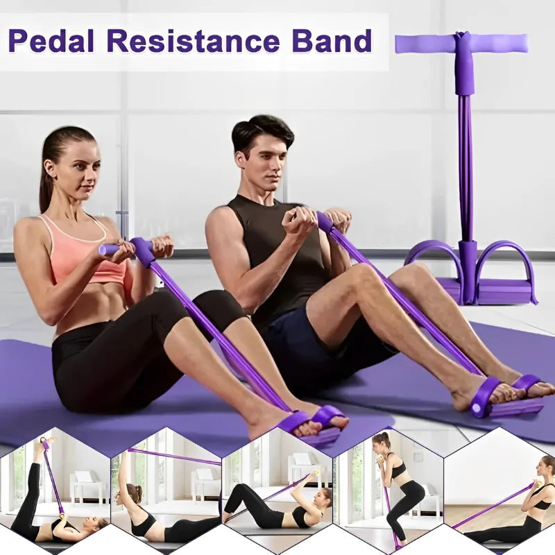 Four-Tube Pedal Tensioner - Equipamento Multiuso para Fitness em Casa