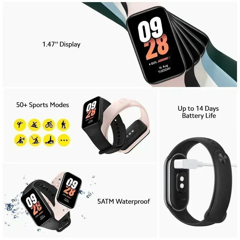 Descubra a Nova Xiaomi Mi Band 8 Active – Um Parceiro Completo para sua Jornada Fitness!