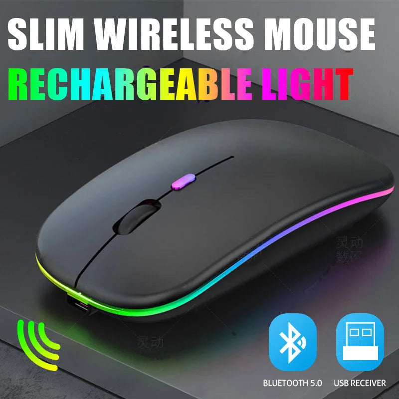 Mouse Gamer OLOPKY RGB Bluetooth 5.2 – Recarregável e Ultra Responsivo