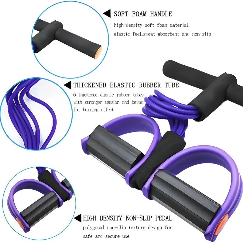 Four-Tube Pedal Tensioner - Equipamento Multiuso para Fitness em Casa