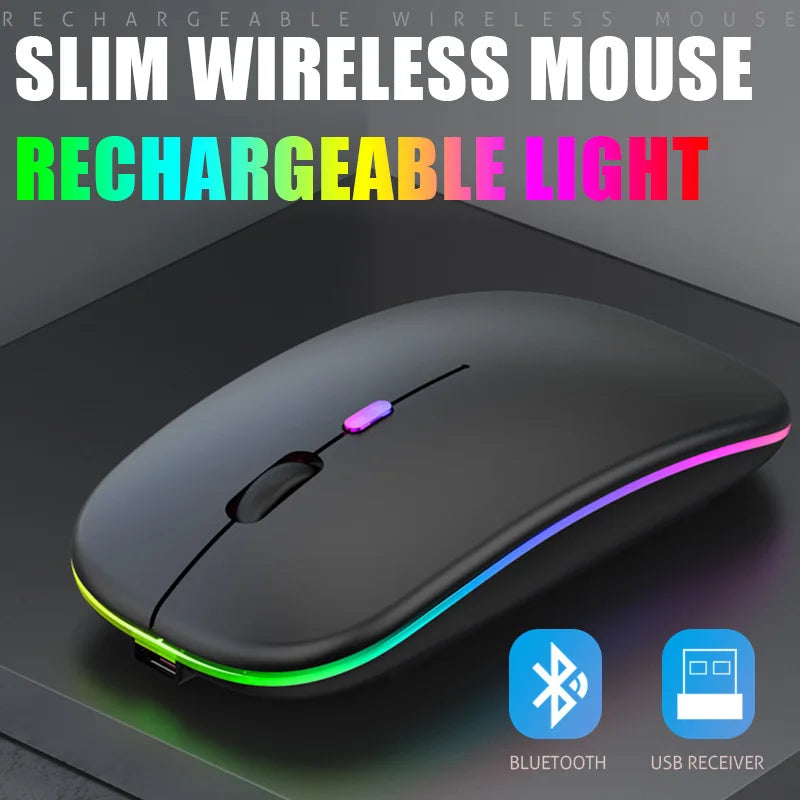 Mouse Gamer OLOPKY RGB Bluetooth 5.2 – Recarregável e Ultra Responsivo