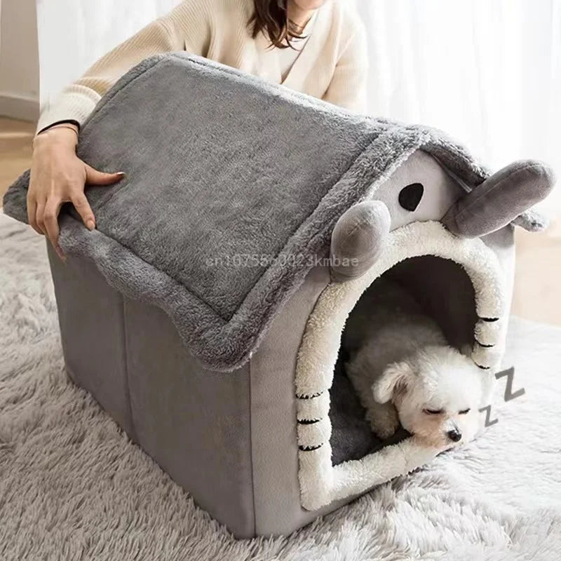 Cama Pet Conforto – Casinha Dobrável e Lavável para Gatos e Cães