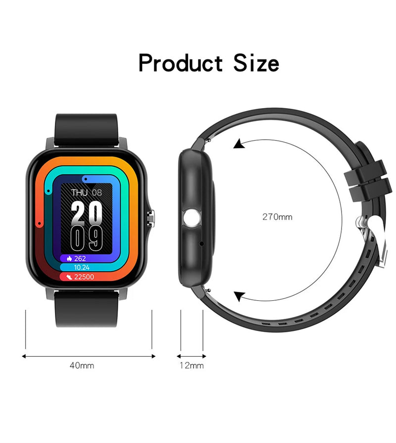 Smartwatch Bluetooth BOXUXING 2024 – Relógio Inteligente Masculino e Feminino com Tela de Toque Completo